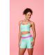 Conjunto Fitness Short e Calça Canelado 